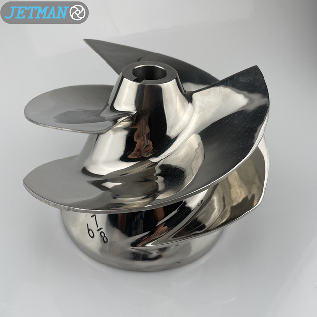 6 7/8 Stainless Steel 3 Blades Outboard Jet Impeller for Outboard Jets Big Series (For Liner/ Wear Ring 1833)