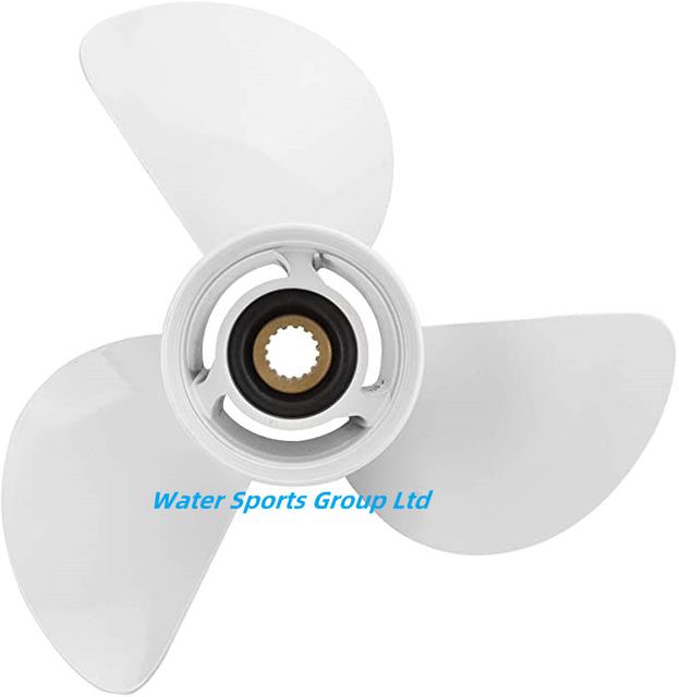 14 x 13-K , 3 Blades Upgrade Aluminum Boat Motor Propeller fit Yamaha Engines 50-130HP, 15 Spline Tooth