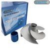Jetman Impeller OEM No. SR-11/19A 4 Blades 155.5mm Sand Blasted Jet Ski Impeller Replace Sea-Doo GTS 130 & GTS PRO 130