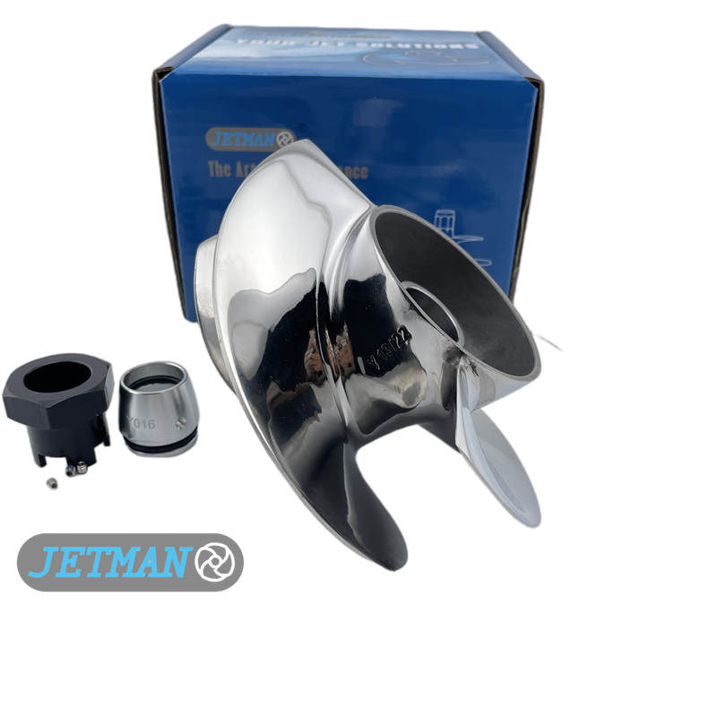 Jetman Impeller OEM No.YS-13/22 Diameter 155 3-Blades Stainless Steel Wave Runner Impeller Replacement for Yamaha Wave Runner FX Cruiser / Wave Runner FX HO, Polished