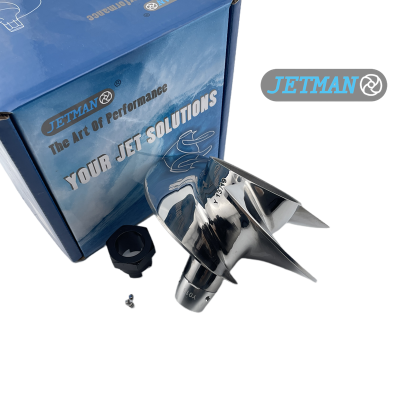 Jetman Impeller 155MM OEM No.YS-13/19 Diameter 155 Stainless Steel 3-Blades Jet Ski Impeller Parts Replacement for Yamaha FY1800 / FB1800, Polished