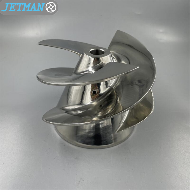 Sizes 6 1/8 Stainless Steel 3 Blades Part No.1737 Outboard Jet Impeller for Outboard Jets Medium Series (for Wear Ring #1521)