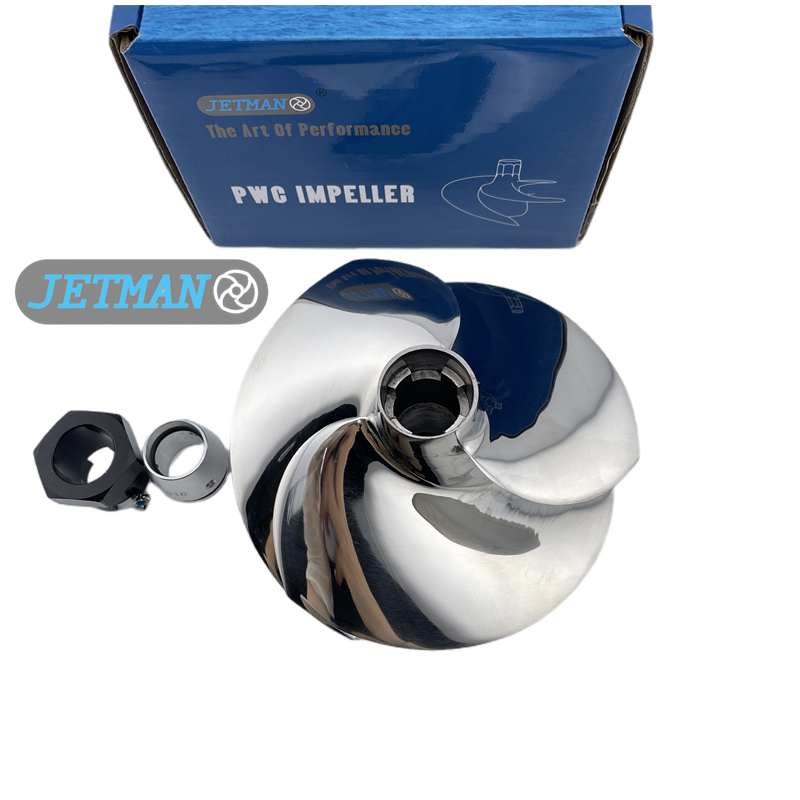 Jetman Impeller OEM No.YS-13/22 Stainless Steel 3-Blades Jet Ski Impeller Replacement for Yamaha FX CRUISER HO, Polished