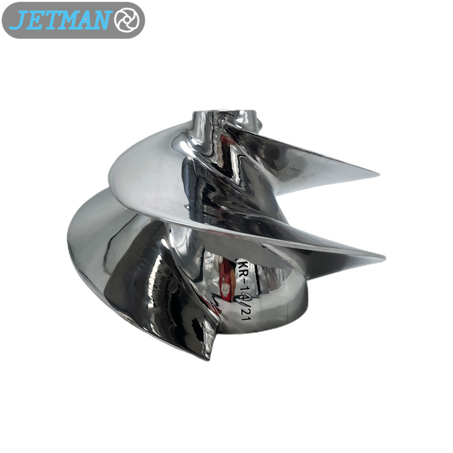 Jetman KR-14/21 Diameter 160mm 3 Blades Polished Jet Ski Impeller Replacement for Kawasaki ULTRA 310X