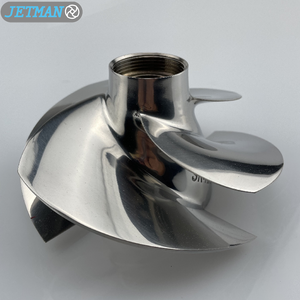 Jetman SR-10/18A Diameter 155.5mm 4 Blades Stainless Steel Polished Jet Ski Impeller Fit for GTI 130 & GTX 155