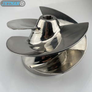  7 3/8 Part No. 1756 Stainless Steel 3 Blades Outboard Jet Impeller for Outboard Jets Big Series (For Liner/ Wear Ring 1431)
