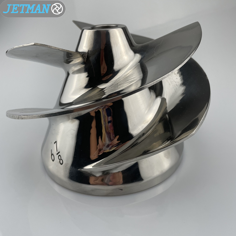 6 7/8 Stainless Steel 3 Blades Outboard Jet Impeller for Outboard Jets Big Series (For Liner/ Wear Ring 1833)