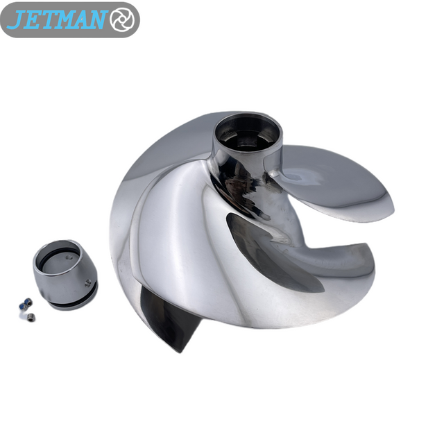 Jetman Impeller OEM No.YS-13/22 Stainless Steel 3-Blades Jet Ski Impeller Replacement for Yamaha FZR / FZS / FZS SVHO, Polished