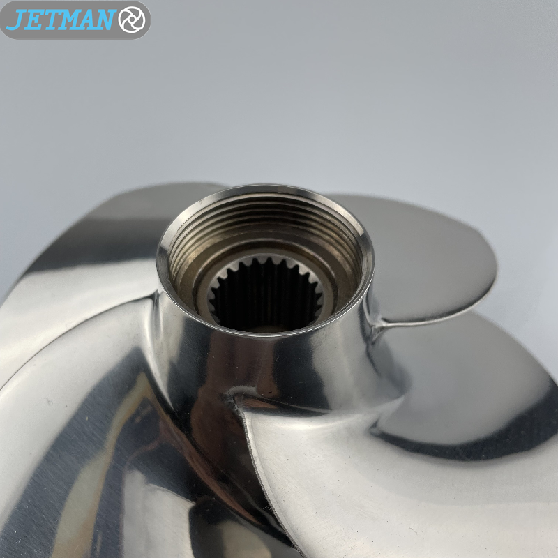 Jetman Impeller SR-12/20A Diameter 155.5mm 4 Blades Polished Jet Ski Impeller Fit for Seadoo GTI 130 / SE / STD