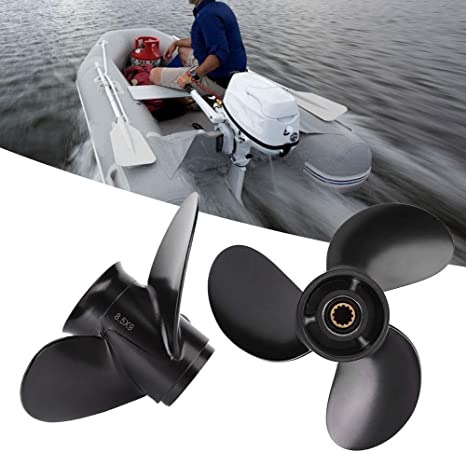 Boat Outboard Propeller 8.9 x 9.5 for Mercury Outboard 8HP-9.8HP, 12 Spline Tooth 