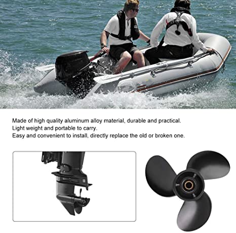Boat Outboard Propeller 8.9 x 9.5 for Mercury Outboard 8HP-9.8HP, 12 Spline Tooth 