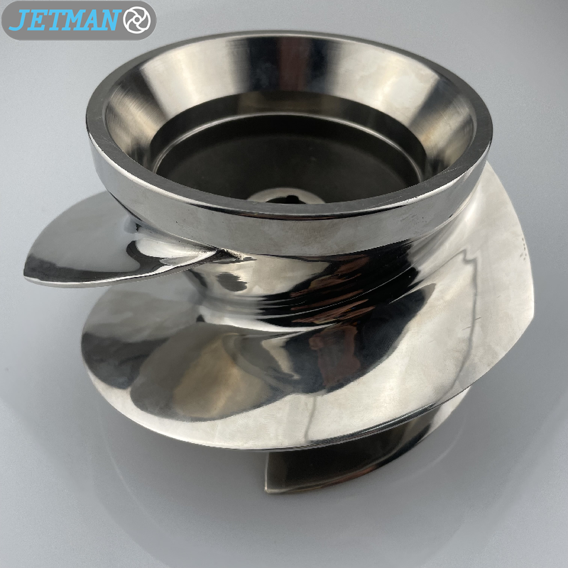  7 3/8 Part No. 1756 Stainless Steel 3 Blades Outboard Jet Impeller for Outboard Jets Big Series (For Liner/ Wear Ring 1431)