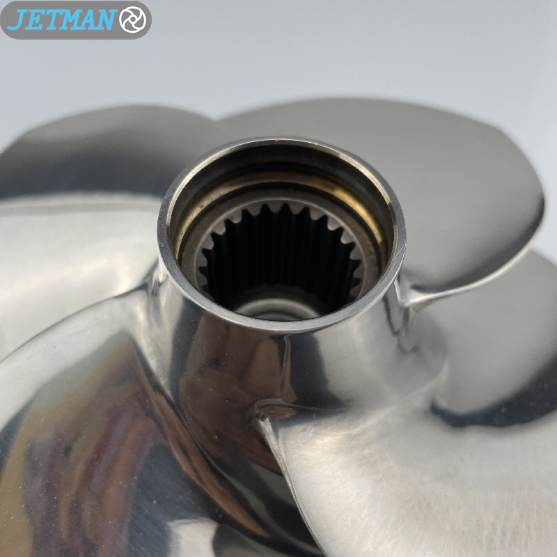 Jetman Impeller SR-10/18A Diameter 155.5mm Stainless Steel Polished 4 Blades PWC Impeller Replacemant for Seadoo GTS 130