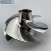 Jetman Impeller SR-12/20A Diameter 155.5mm 4 Blades Polished Jet Ski Impeller Fit for Seadoo GTI 130 / SE / STD
