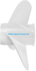 13 1/2 x 15-K, OEM No. 6E5-45947-00-EL Upgrade Aluminum Outboard Propeller fit Yamaha Engines 50-130HP, 15 Spline Tooth
