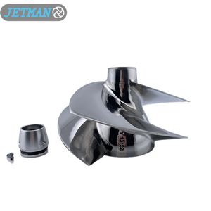 Jetman Impeller OEM No.YS-13/22 Stainless Steel 3-Blades Jet Ski Impeller Replacement for Yamaha FX CRUISER HO, Polished