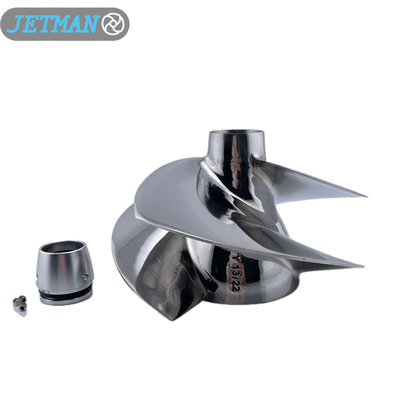 Jetman Impeller OEM No.YS-13/22 Stainless Steel 3-Blades Jet Ski Impeller Replacement for Yamaha FZR / FZS / FZS SVHO, Polished