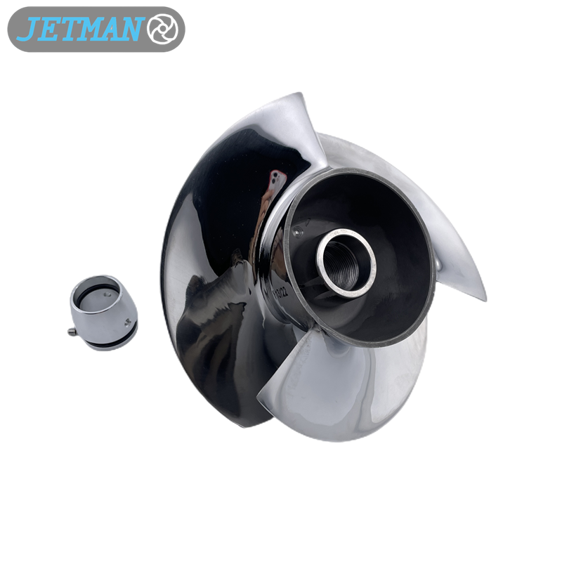 Jetman Impeller OEM No.YS-13/22 Stainless Steel 3-Blades Jet Ski Impeller Replacement for Yamaha FZR / FZS / FZS SVHO, Polished