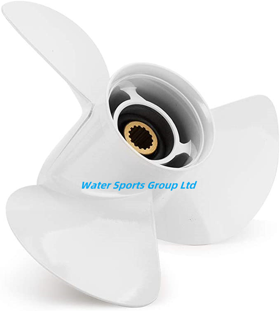 13 1/2 x 15-K, OEM No. 6E5-45947-00-EL Upgrade Aluminum Outboard Propeller fit Yamaha Engines 50-130HP, 15 Spline Tooth