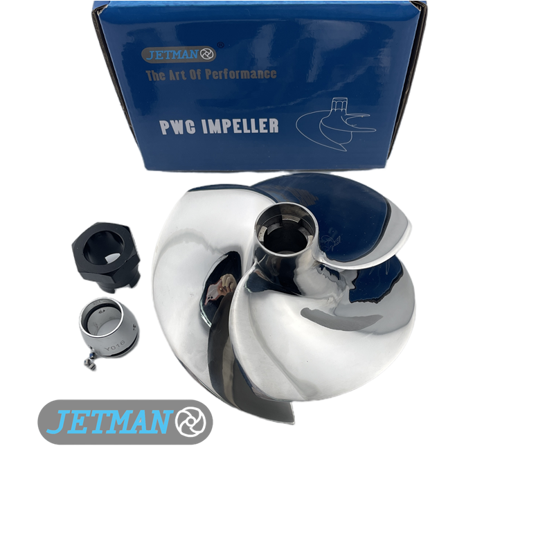 Jetman Impeller 155MM OEM No.YS-13/19 Diameter 155 Stainless Steel 3-Blades Jet Ski Impeller Parts Replacement for Yamaha FY1800 / FB1800, Polished